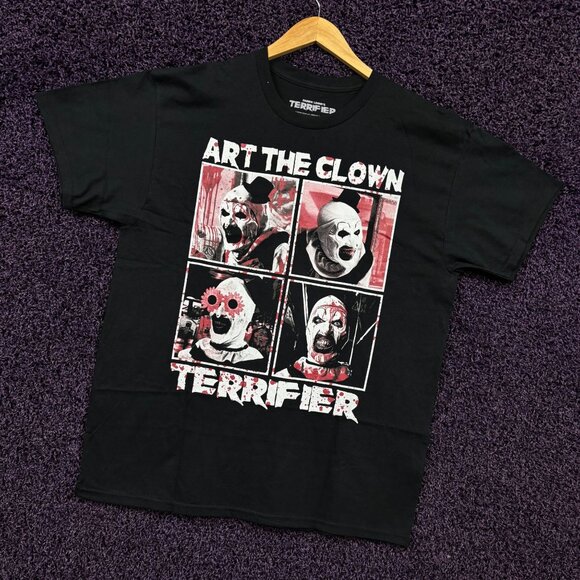 Art the Clown Bloody Scenes Terrifier T-Shirt Size Large - Picture 3 of 4